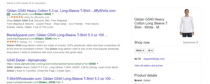 Voorbeeld Jackpot advertentie Google Shopping